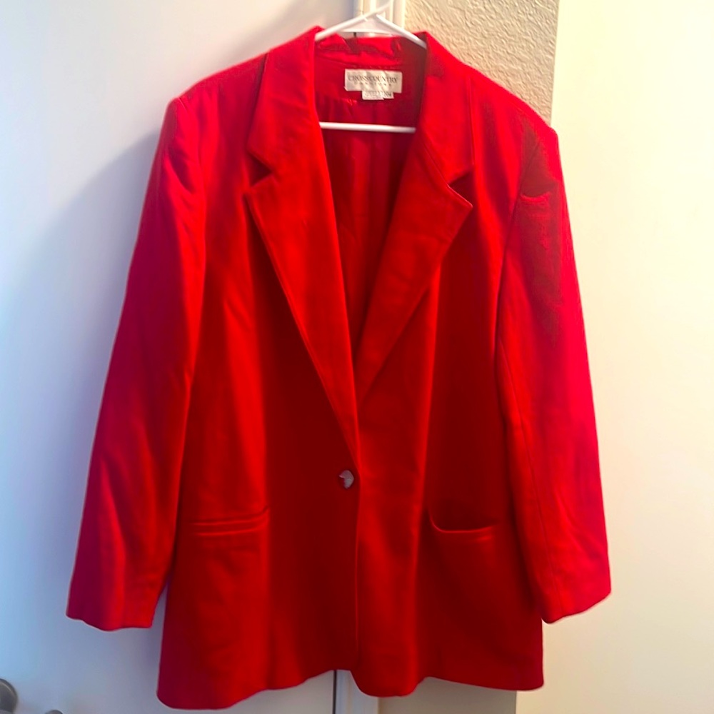 Red Wool Cross Country Blazer
